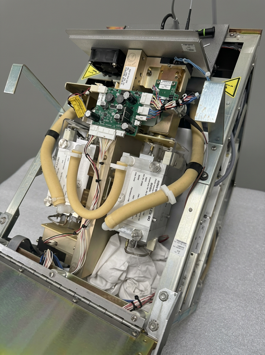 Chassis Internals — Full chassis service pass — driver board, cooling manifold, and interlock harness inspected component-by-component instead of a blind board swap.